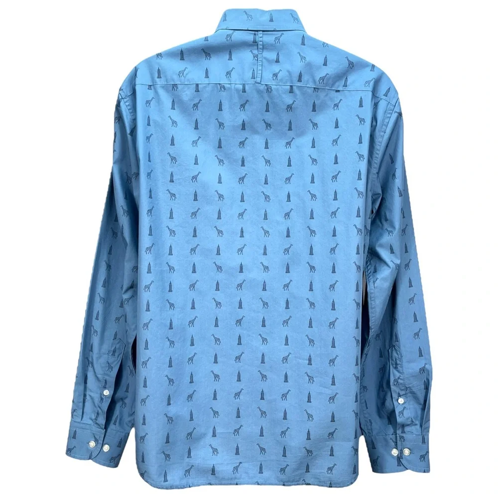 Banana Republic Men’s Large Luxe Poplin Untucked Slim‎ Fit L/S Button Up Shirt